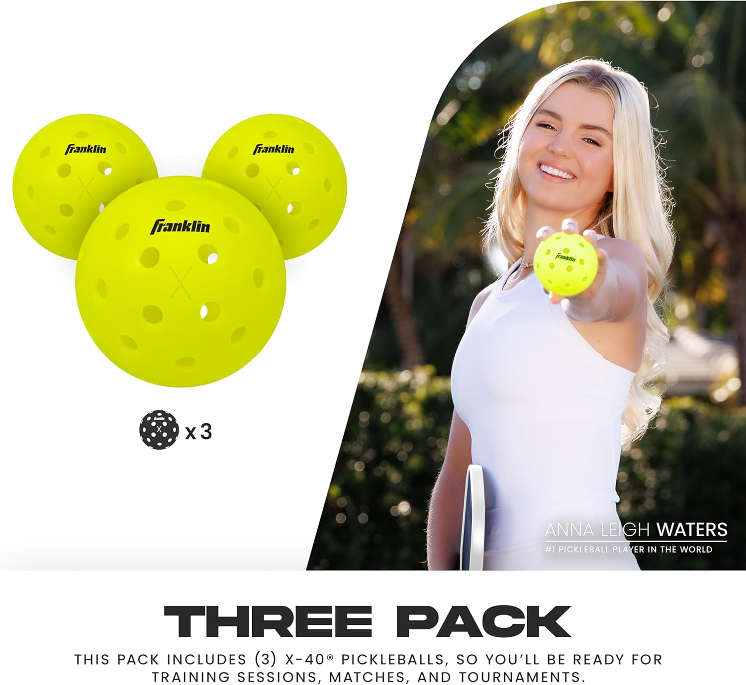 Franklin Sports X-40 Outdoor Pickleballs — view 2