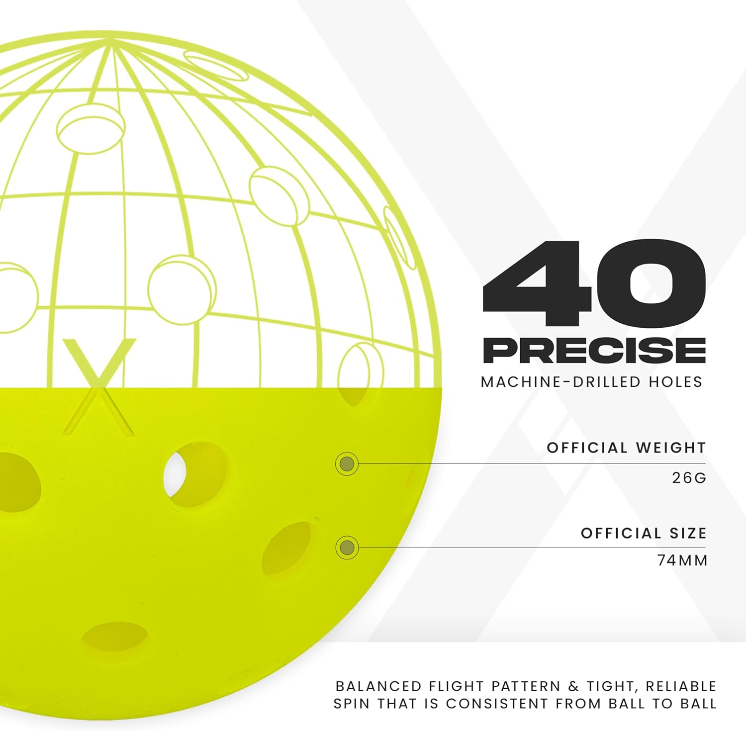 Franklin Sports X-40 Outdoor Pickleballs — view 3