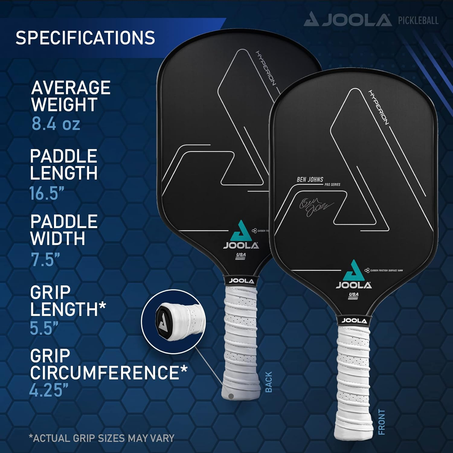 JOOLA Ben Johns Hyperion CFS Pickleball Paddle — view 5