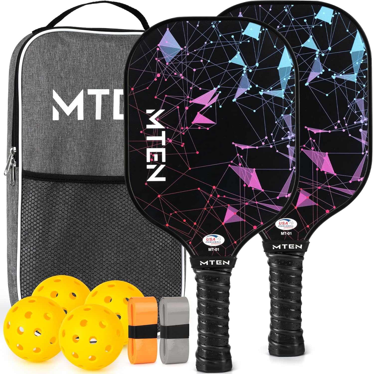MTEN Pickleball Paddles Set of 2