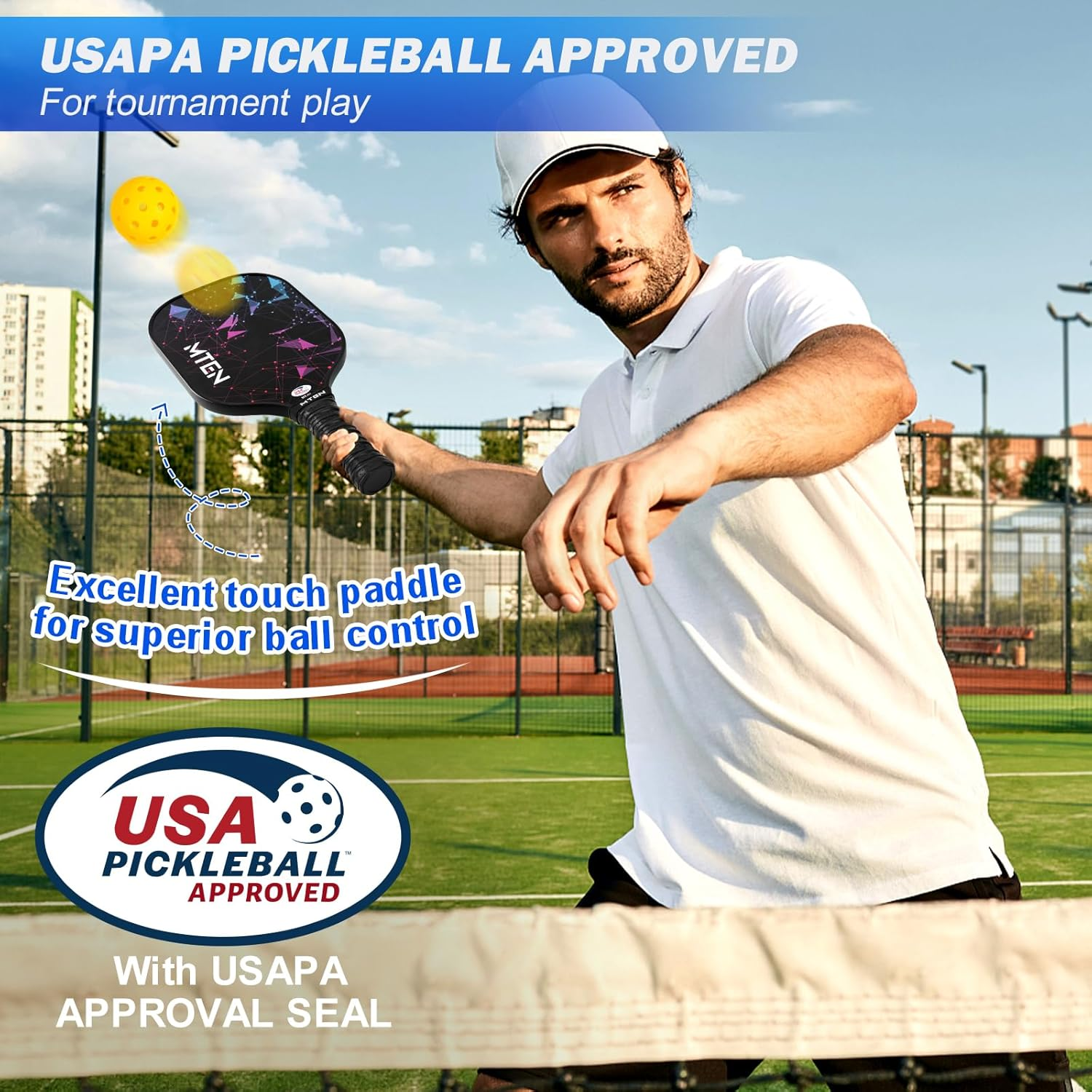 MTEN Pickleball Paddles Set of 2 — view 2