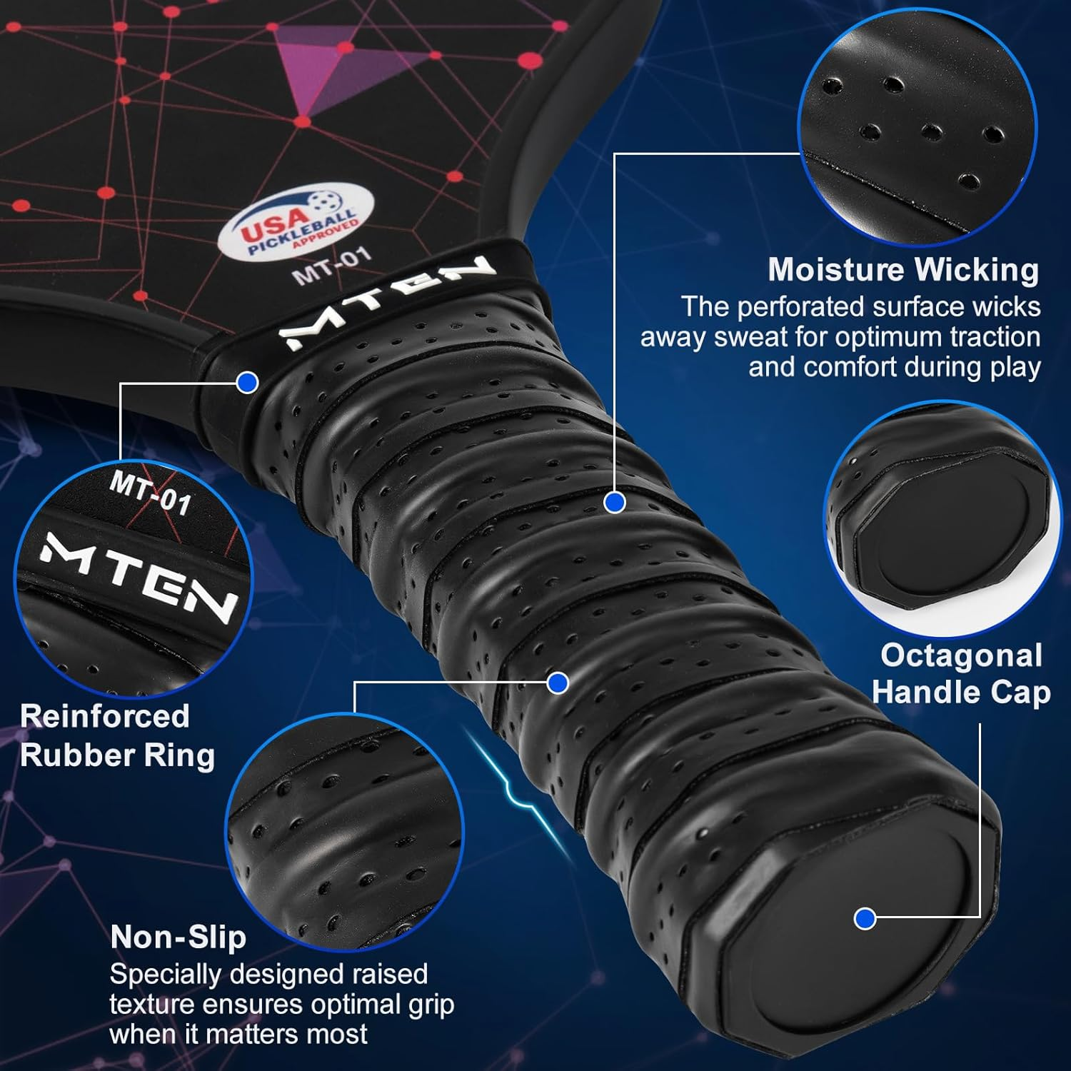 MTEN Pickleball Paddles Set of 2 — view 4