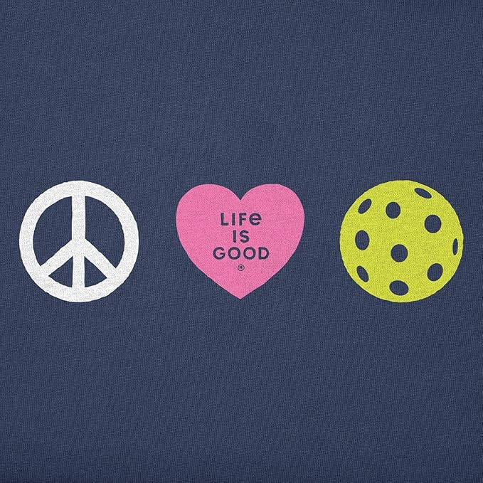 Life is Good Women's Peace Love Pickleball V-Neck Tee — view 2