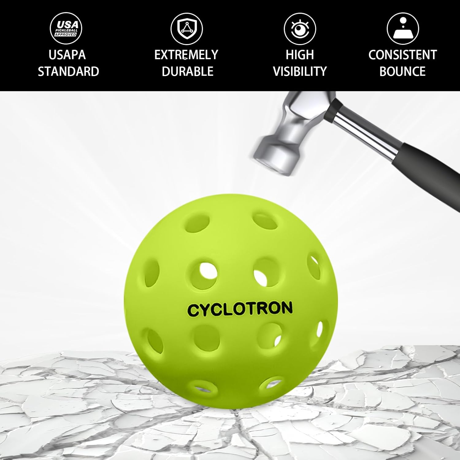 Cyclotron Premium Pickleball Balls 6-Pack — view 3