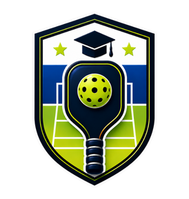 Pickleball University shield logo — for dark backgrounds
